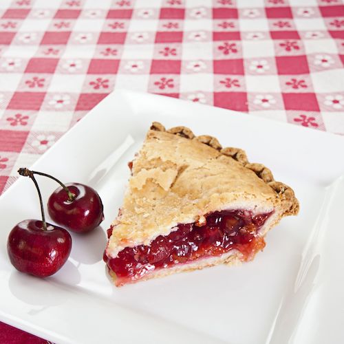 A slice of cherry pie
