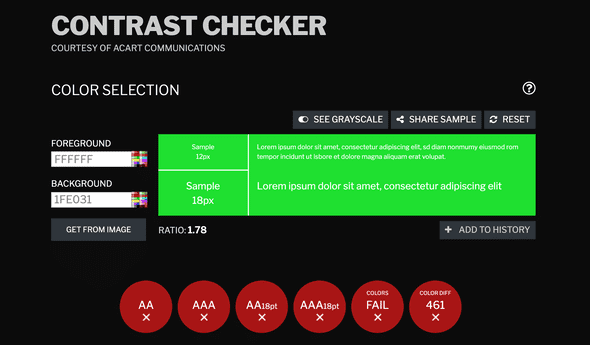 Contrast Checker Tool